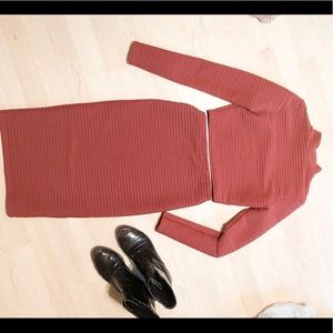 Rust color two piece set